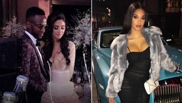 Im&aacute;genes del futbolista Saido Berahino con Stephania Christoforou el d&iacute;a de su pedida de matrimonio y de la modelo Chelsea Lovelace.