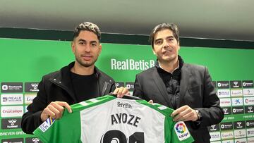 Ayoze y Ángel Haro, con la camiseta del Betis.