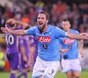 El Nápoles gana en Florencia con gol de Higuaín y es tercero