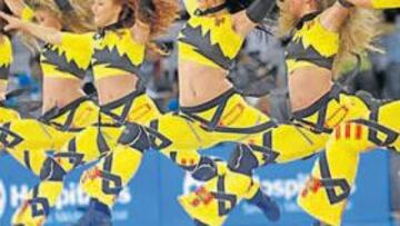 <b>LAS CHICAS DEL ZALGUIRIS. </b>Entre las cheerleaders también hay rotaciones: ayer, las del Zalguiris Kaunas.