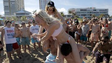 A pesar de la emergencia nacional declarada por Trump la semana anterior, algunos viajeros decidieron desafiar al coronavirus al asistir al Spring Break en Miami.