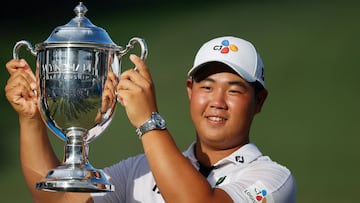 20-year-old Joohyung Kim has won the Wyndham Championship, his first PGA Tour title. His victory has earned him a spot at the FedExCup Playoffs.