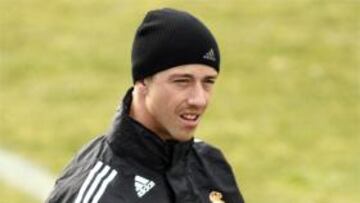 Guti durante un entrenamiento