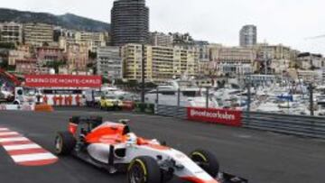 Roberto Merhi, antes de su accidente en Montecarlo.