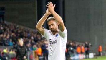 Mellberg, que fue sustituido ante el Brondby.