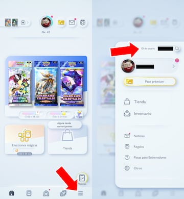 pokemon tcg pocket comprobar id usuario