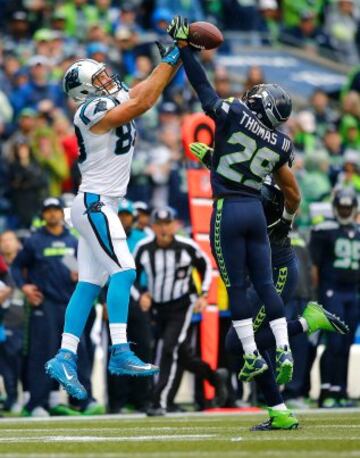 Frente a los Seahawks, en la jornada 5, Olsen tuvo una actuaci¨®n sobresaliente. Termin¨® aquel partido con siete recepciones, 131 yardas y una anotaci¨®n de TD.