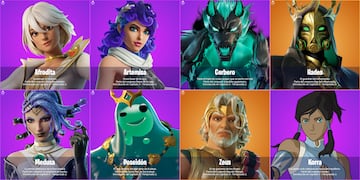 fortnite capitulo 5 temporada 2 mitos y mortales nuevas skins pase batalla