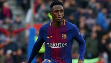 Yerry Mina juega en Sudáfrica amistoso con el Barcelona en la victoria 3-1 ante el Mamelodi Sundowns