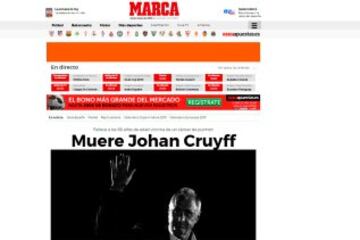 La prensa llora la muerte de Cruyff