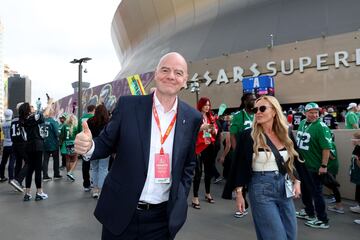 El presidente de la FIFA en el Caesars Superdome.