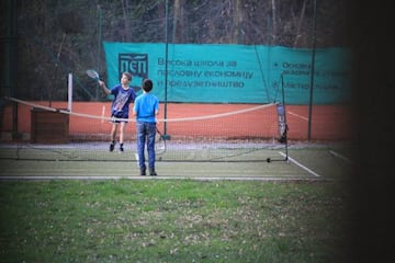 Algunos chavales pretenden seguir los pasos de Djokovic.