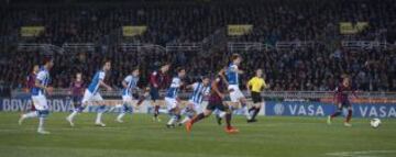 1-1. Messi anota el del empate.