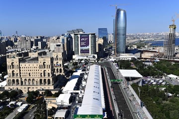 Panorámica del circuito de Bakú.