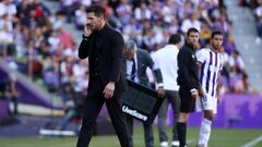 Simeone, en el banquillo de Zorrilla, en el Valladolid-Atl&eacute;tico. 