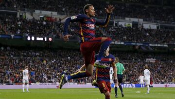 Neymar en el Santiago Bernabéu.