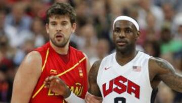 LeBron James con Marc Gasol en los pasados Juegos Olímpicos.