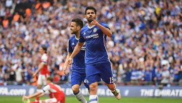 El delantero hispano-brasileño del Chelsea, Diego Costa, durante un partido.