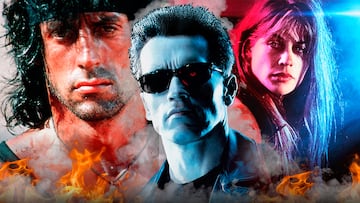 rambo 2 terminator 2 sylvester stallone arnold schwarzenegger linda hamilton