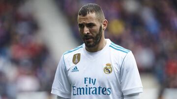 Benzema, durante un partido del Real Madrid.