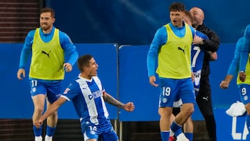 Celebración del gol.