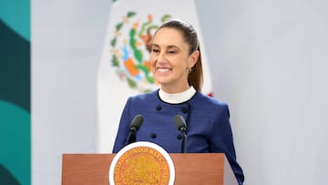 MEX6468. ZAPOPAN (MÉXICO), 06/03/2026.- La presidenta de México, Claudia Sheinbaum, habla durante una rueda de prensa este viernes en el municipio de Zapopan en Jaisco (México). Sheinbaum afirmó que su Gobierno trabaja de manera coordinada con las autoridades estatales para garantizar la seguridad y la paz, 12 días después de la muerte del líder del Cártel Jalisco Nueva Generación, Nemesio Oseguera Cervantes, alias El Mencho, que provocó una ola de violencia en gran parte del país. EFE/Francisco Guasco