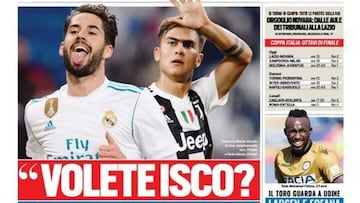 Tuttosport: Florentino negocia ya un trueque Dybala-Isco