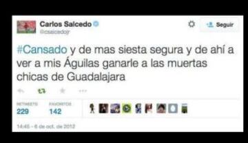 Hace tres años, antes de un clásico entre América y Guadalajara escribió esto Carlos Salcedo, quien juega en Chivas desde el torneo anterior.