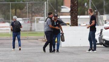 Mateu Alemany ha estado en Paterna, en el adiós de Marcelino. En la imagen, con Jaume Costa.