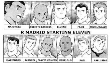El 11 titular del Real Madrid en el manga de Oliver y Benji (Captain Tsubasa).
