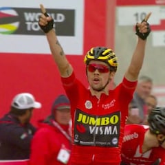 Roglic bate a Dumoulin y se corona en la cima de Jebel Jais