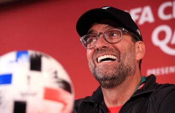 20 December 2019, Qatar, Doha: Liverpool's manager Jurgen Klopp speaks during a press conference at Khalifa International Stadium ahead of Saturday's 2019 FIFA Club World Cup final soccer match against Flamengo. Photo: Adam Davy/PA Wire/dpa    20/12/2019 