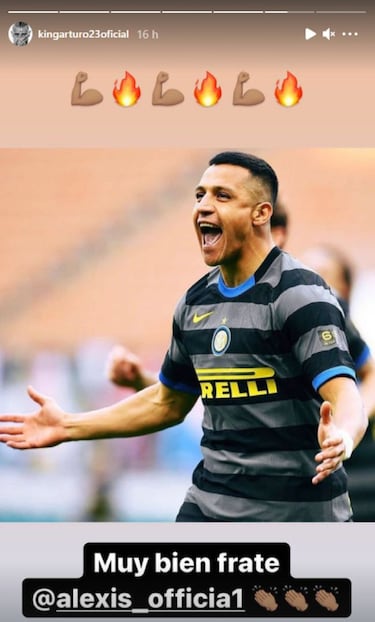 El mensaje de Vidal a Alexis tras su gol ante el Genoa