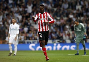 Iñaki Williams celebrates after scoring.