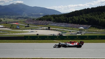 Giovinazzi, durante el pasado GP de Austria de F1 2019. 