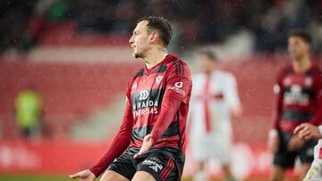 La Gumina todavía no ha podido ver portería con el Mirandés.