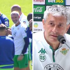 Forran a collejas a Joaquín antes del entreno y Setién lo explica dejando esta joya ante la prensa