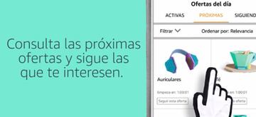 La app de Amazon puede avisar cuando una oferta va a comenzar.