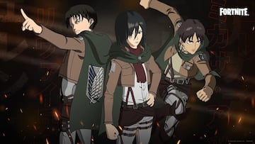 fortnite shingeki no kyojin skins levi mikasa attack on titan ataque a los titanes