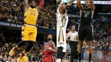 LeBron James y Kawhi Leonard.