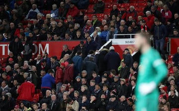 United fans who've seen enough make their way out of Old Trafford