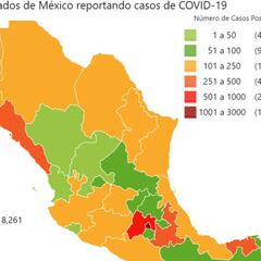 Mapa y casos de coronavirus en México por estados hoy 20 de abril