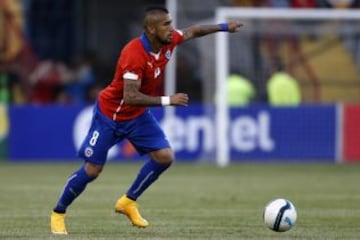 Arturo Vidal fue titular en los 11 partidos que fue convocado.