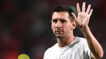 (FILES) In this file photo taken on July 23, 2022 Paris Saint-Germain's Argentinian forward Lionel Messi waves as he warms up during PSG's Japan Tour football match against Urawa Reds at the Saitama Stadium in Saitama. - Lionel Messi is "much more likely" to leave Paris Saint-Germain at the end of the season than sign a new deal, a source close to the club told AFP on April 4, 2023. Messi, who will turn 36 in June, joined in 2021 on a two-year deal which expires at the end of this campaign. (Photo by Toshifumi KITAMURA / AFP)