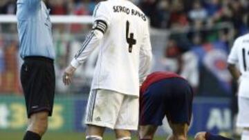 Ramos ve la roja en El Sadar.