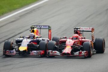 Daniel Ricciardo y Kimi Raikkonen.