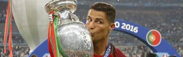 Cristiano Ronaldo con la Eurocopa.