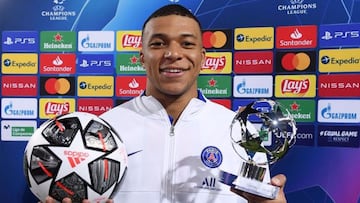 Kylian Mbappé, de 22 años, lleva cinco goles en seis encuentros en esta Champions League.