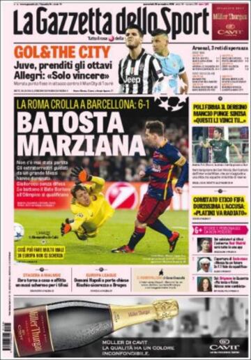 Portadas de la prensa mundial