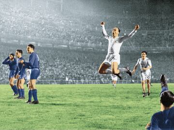 Esta lista no se puede entender sin el Real Madrid. El club m¨¢s laureado de la competici¨®n fue part¨ªcipe de su creaci¨®n, con Santiago Bernab¨¦u como impulsor de la misma. Ganaron las cinco primeras ediciones ante Stade de Reims (1955/56, 4-3), Fiorentina (1956/57, 2-0), AC Milan (1957/58, 3-2), Stade de Reims (1958/59, 2-0) y Eintracht Frankfurt (1959/60, 7-3). Alfredo Di St¨¦fano marc¨® en todas las finales, y es el m¨¢ximo goleador en las finales junto con Ferenc Pusk¨¢s, con 7.